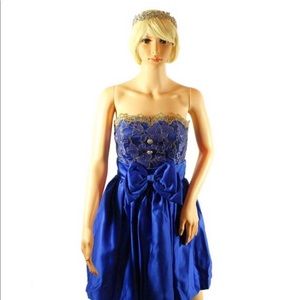 Vintage 1990s Royal Blue Scott McClintock Dress